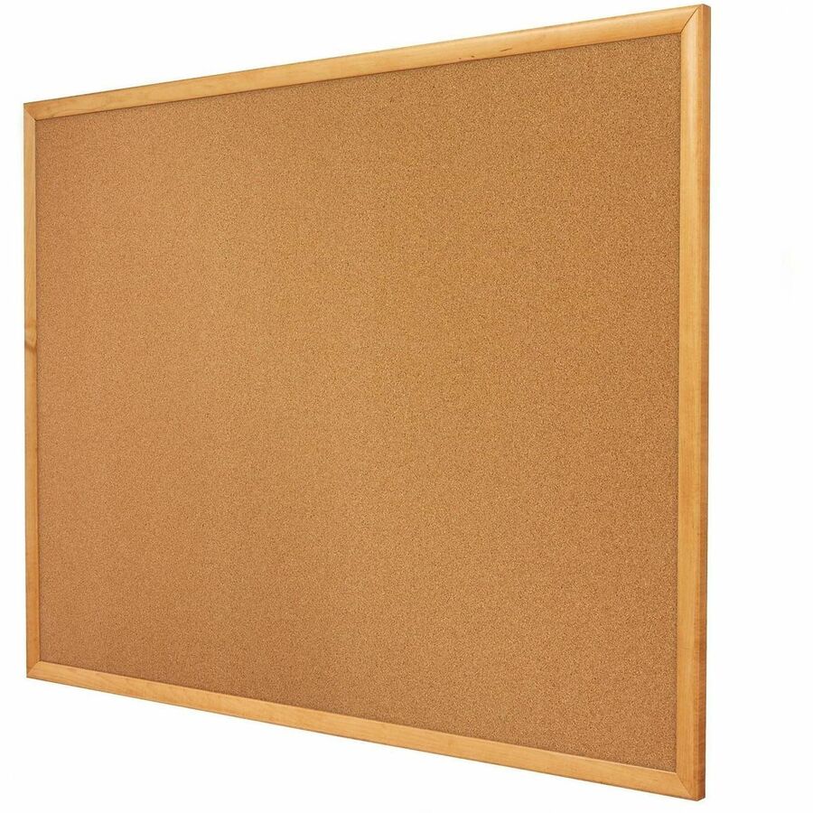 Quartet Classic Series Cork Bulletin Board - 36" Height x 60" Width - Brown Natural Cork Surface - Self-healing, Flexible, Durable - Oak Frame - 1 Each