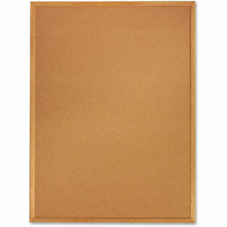 Quartet Classic Series Cork Bulletin Board - 48" Height x 72" Width - Brown Natural Cork Surface - Self-healing, Flexible, Durable - Oak Frame - 1 Each