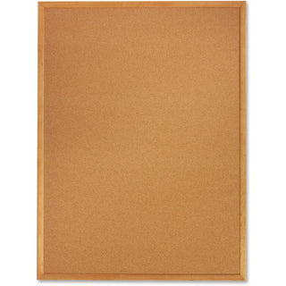 Quartet Classic Series Cork Bulletin Board - 48" Height x 72" Width - Brown Natural Cork Surface - Self-healing, Flexible, Durable - Oak Frame - 1 Each - 