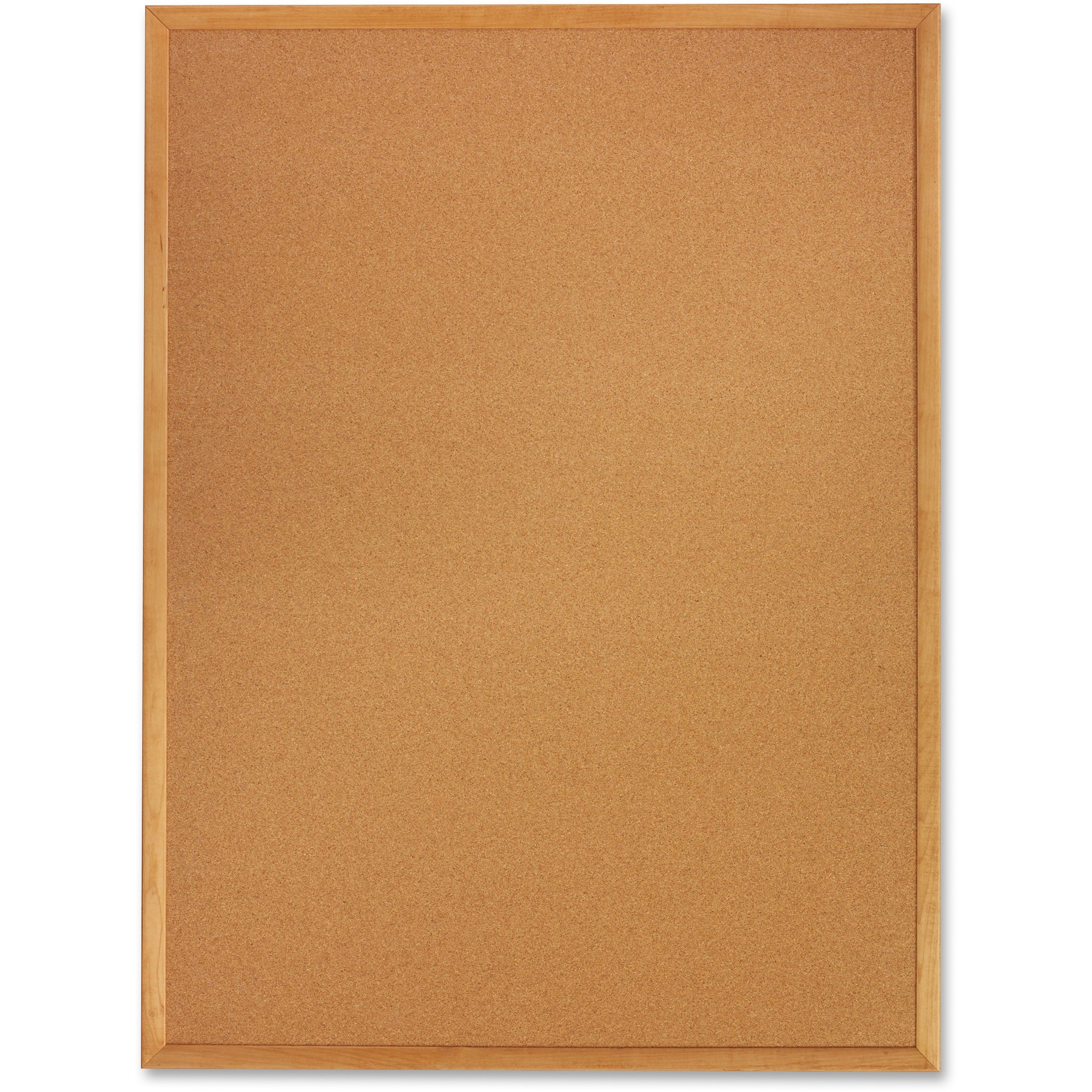 Quartet Classic Series Cork Bulletin Board - 48" Height x 72" Width - Brown Natural Cork Surface - Self-healing, Flexible, Durable - Oak Frame - 1 Each - 