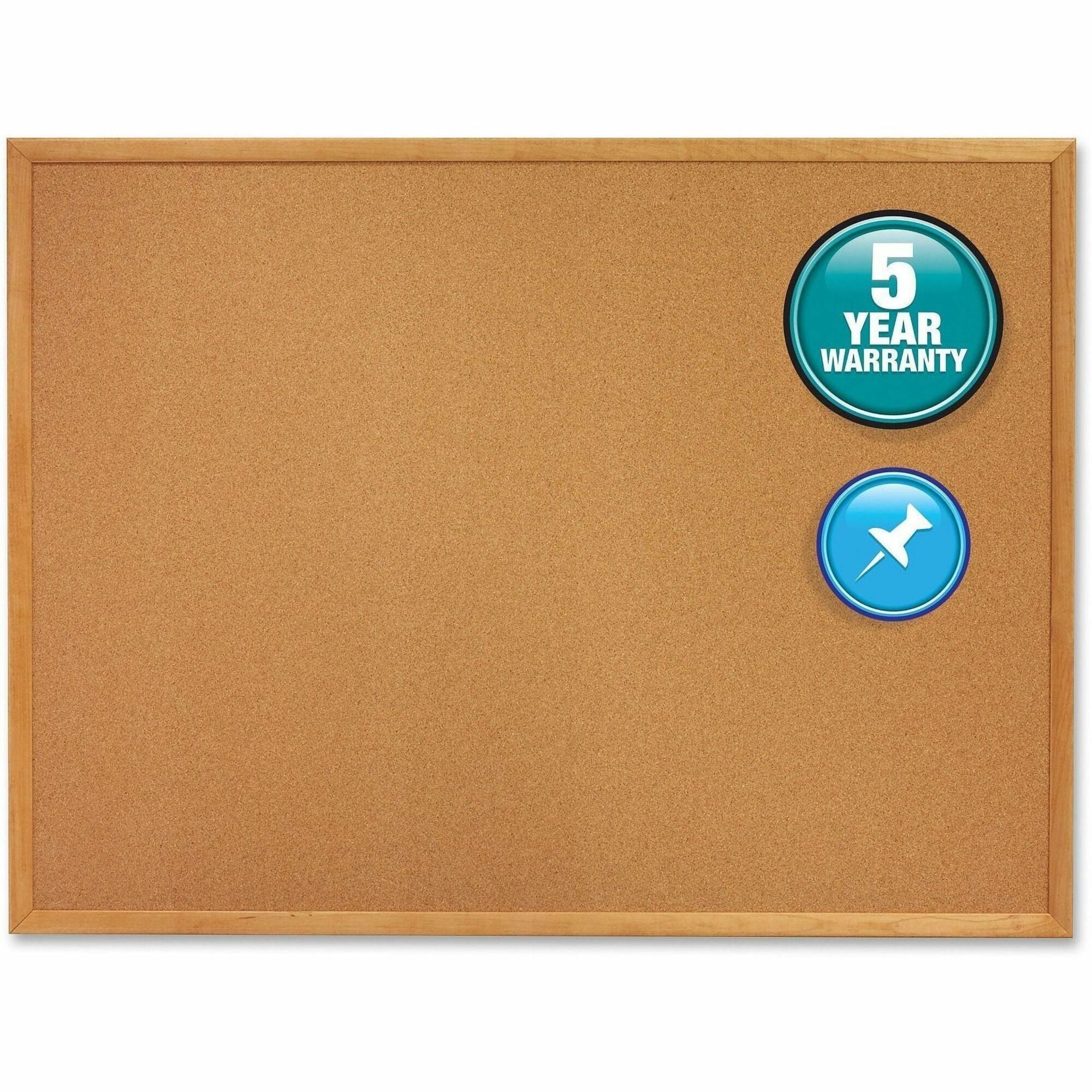 Classic Series Cork Bulletin Board, 96 x 48, Tan Surface, Oak Fiberboard Frame