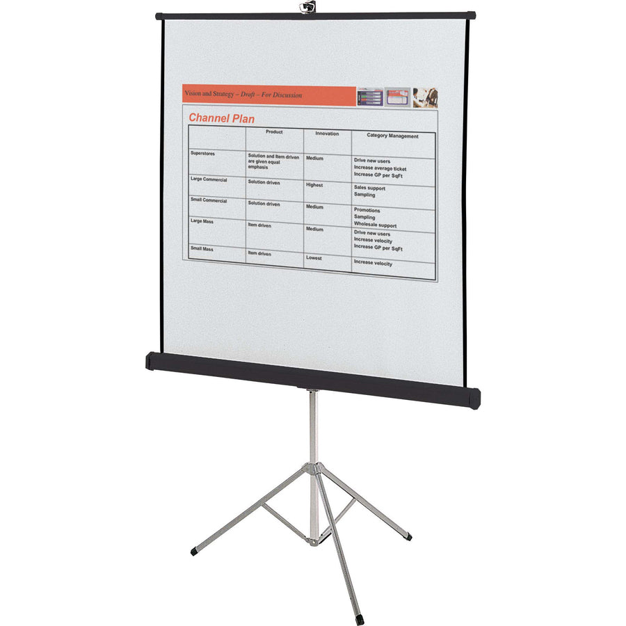 Portable Tripod Projection Screen, 60 x 60, White Matte Finish