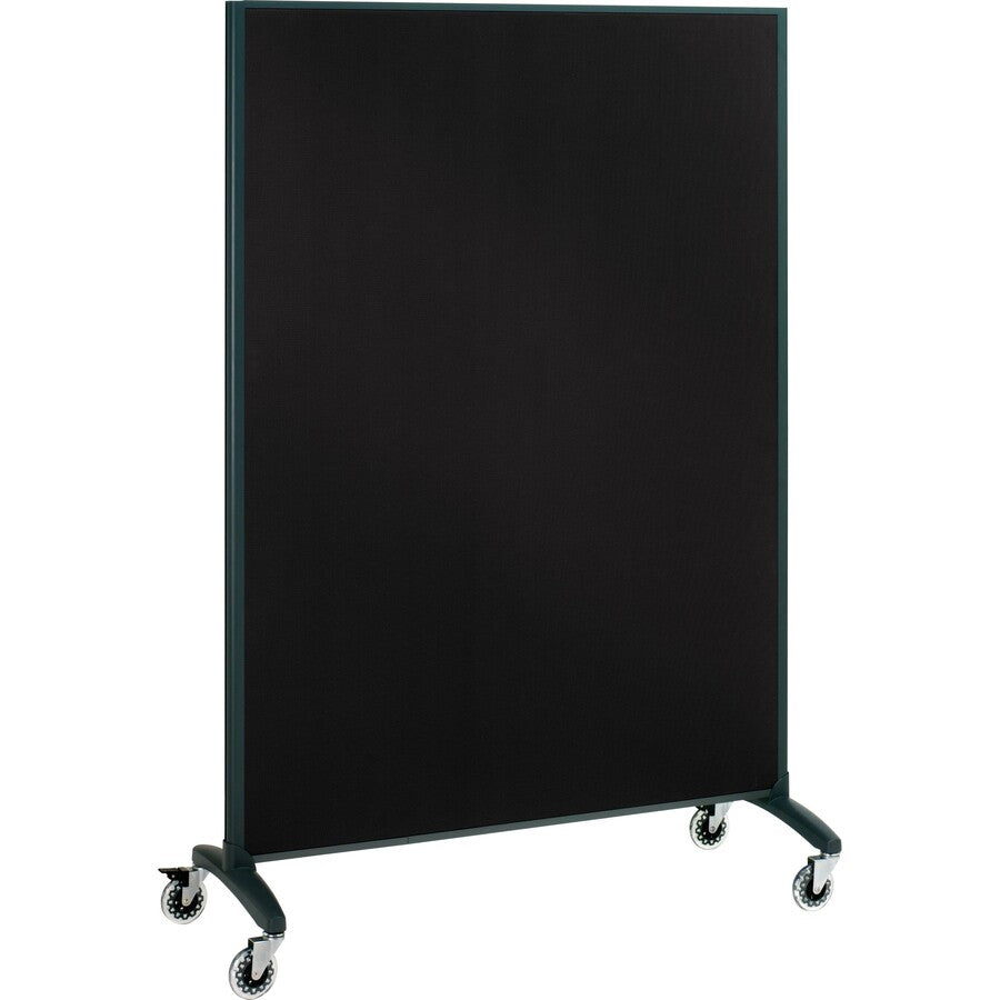 Quartet Motion Room Divider - 36" (3 ft) Width x 72" (6 ft) Height - White Porcelain Surface - Graphite Metal Frame - Magnetic - 1 Each