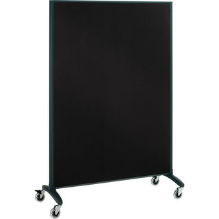Quartet Motion Room Divider - 36" (3 ft) Width x 72" (6 ft) Height - White Porcelain Surface - Graphite Metal Frame - Magnetic - 1 Each