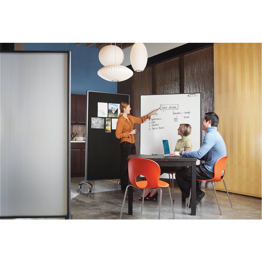 quartet-motion-room-divider-48-4-ft-width-x-72-6-ft-height-white-porcelain-surface-graphite-metal-frame-magnetic-1-each_qrt6640mb - 2