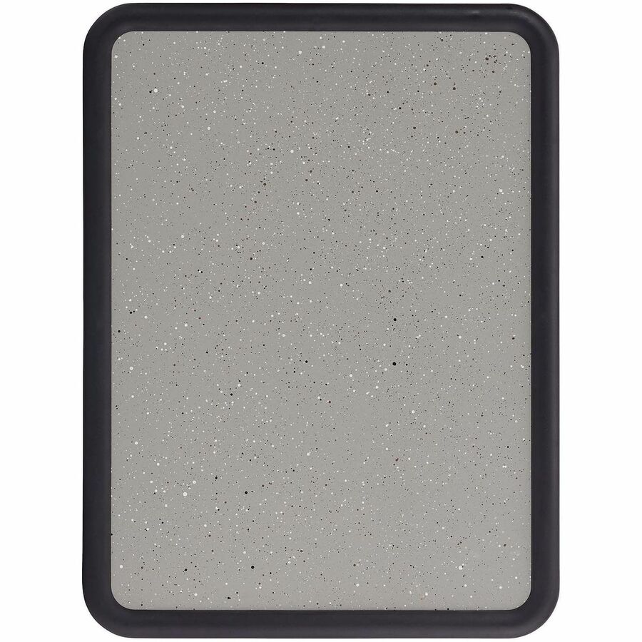 Contour Granite Board, 48 x 36, Granite Gray Surface, Black Plastic Frame