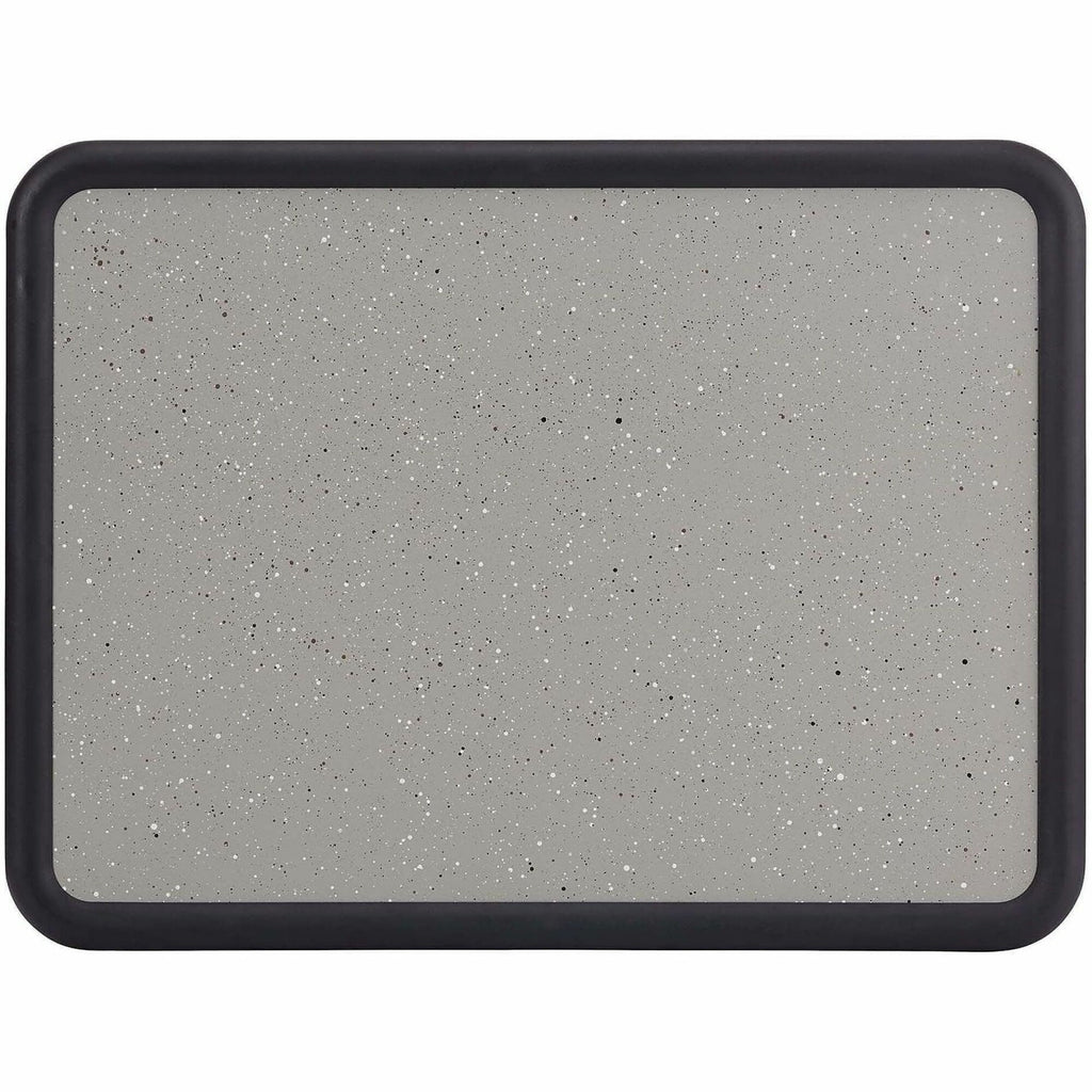 Contour Granite Board, 48 x 36, Granite Gray Surface, Black Plastic Frame