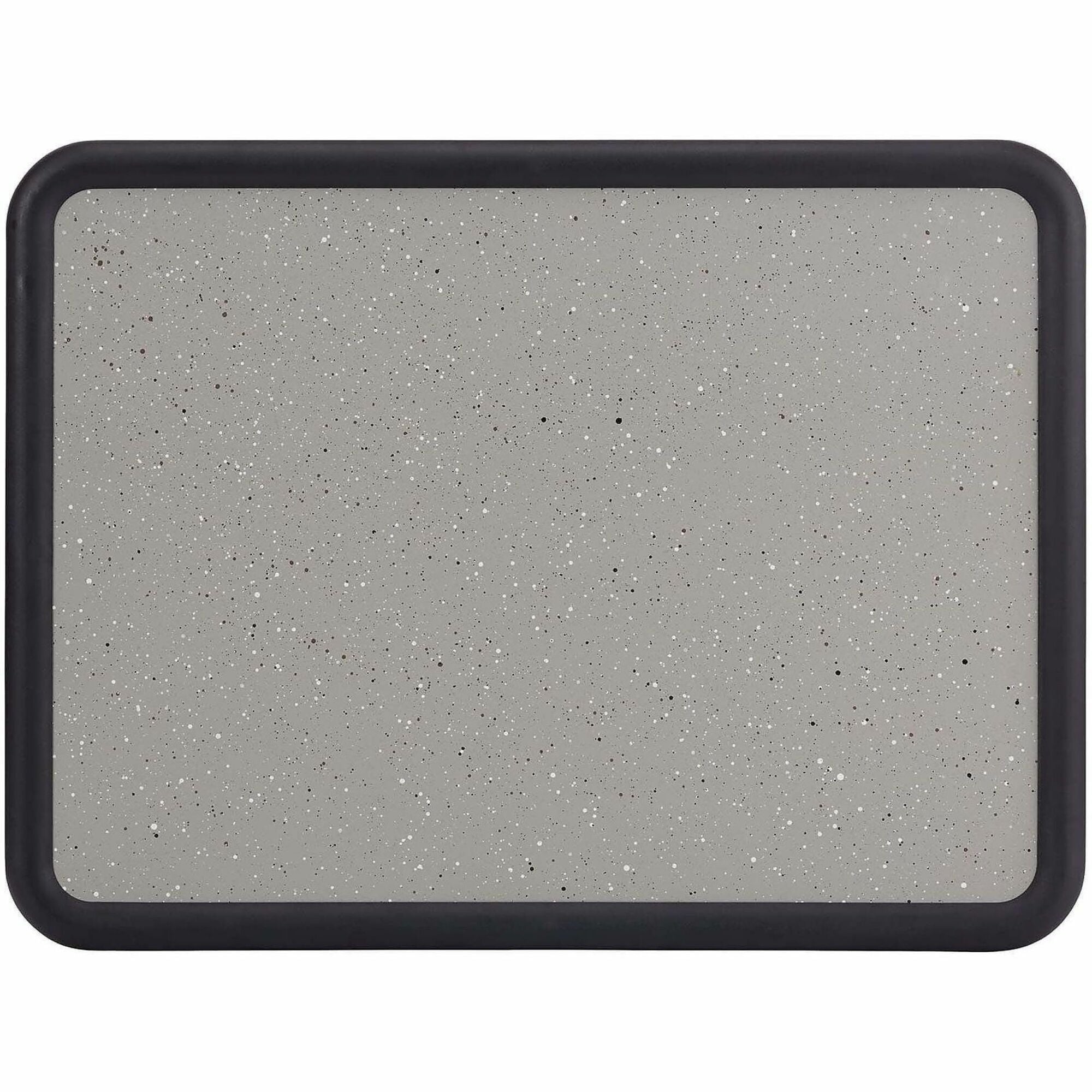 Contour Granite Board, 48 x 36, Granite Gray Surface, Black Plastic Frame