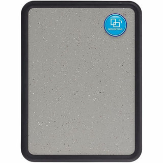 Contour Granite Board, 48 x 36, Granite Gray Surface, Black Plastic Frame