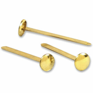 #7 Brass Prong Paper Fasteners, 2" Capacity, Brass, 100/Box