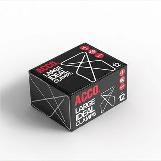 ACCO Ideal Paper Clamps - Large - No. 1 - 150 Sheet Capacity - 12 / Box - Silver - Metal