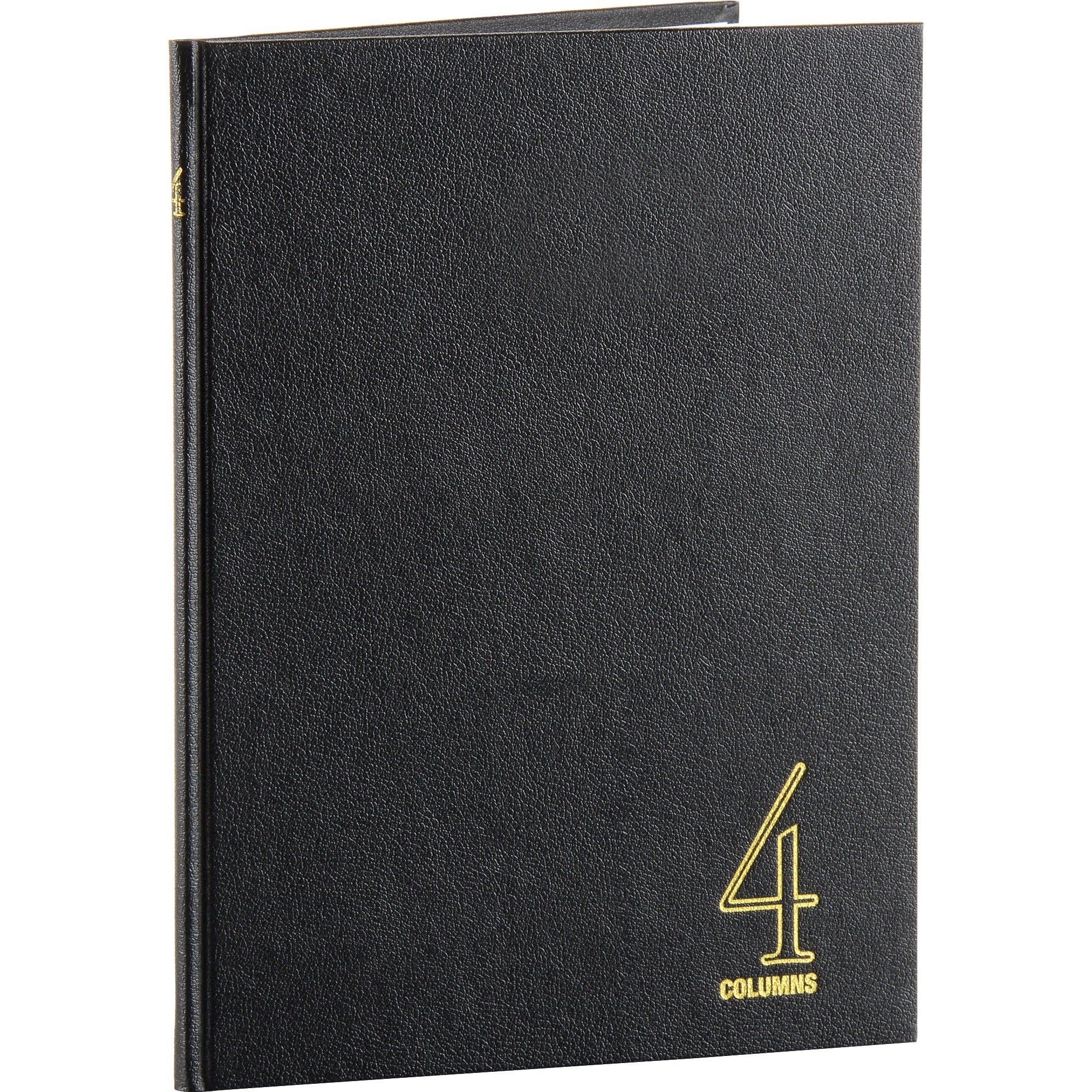 Wilson Jones 74100 4-Column Account Book - Sewn Bound - 7" x 9.25" Form Size - 9.50" x 7" Sheet Size - 4 Columns per Sheet - White Sheet(s) - Red, Blue Print Color - Black, Gold Cover - 1 Each - 