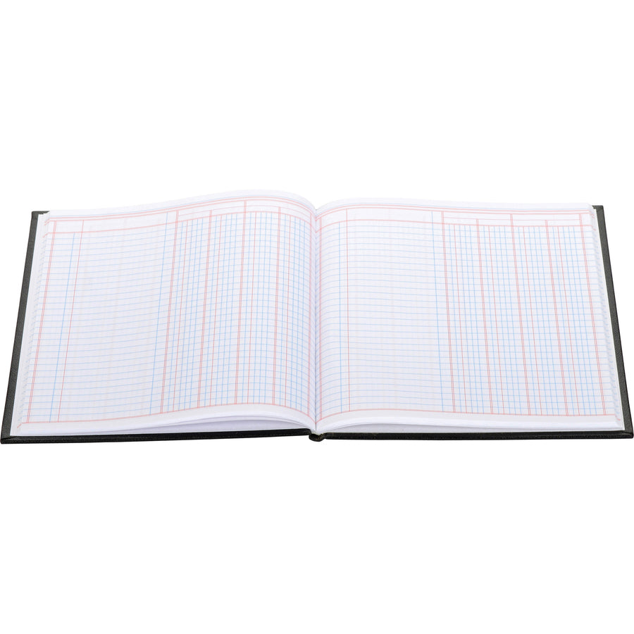 Wilson Jones 74100 4-Column Account Book - Sewn Bound - 7" x 9.25" Form Size - 9.50" x 7" Sheet Size - 4 Columns per Sheet - White Sheet(s) - Red, Blue Print Color - Black, Gold Cover - 1 Each - 