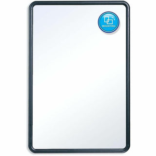 Quartet Contour Whiteboard - 36" (3 ft) Width x 24" (2 ft) Height - White Melamine Surface - Black Plastic Frame - Rectangle - Horizontal/Vertical - 1 Each