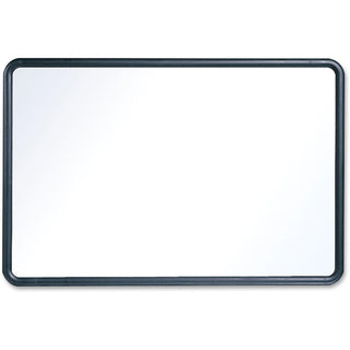 Quartet Contour Whiteboard - 36" (3 ft) Width x 24" (2 ft) Height - White Melamine Surface - Black Plastic Frame - Rectangle - Horizontal/Vertical - 1 Each - 
