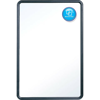 Quartet Contour Whiteboard - 36" (3 ft) Width x 24" (2 ft) Height - White Melamine Surface - Black Plastic Frame - Rectangle - Horizontal/Vertical - 1 Each - 