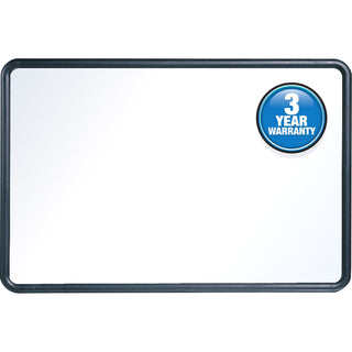 Quartet Contour Whiteboard - 36" (3 ft) Width x 24" (2 ft) Height - White Melamine Surface - Black Plastic Frame - Rectangle - Horizontal/Vertical - 1 Each - 