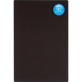 Oval Office Fabric Bulletin Board, 36 x 24, Black Surface