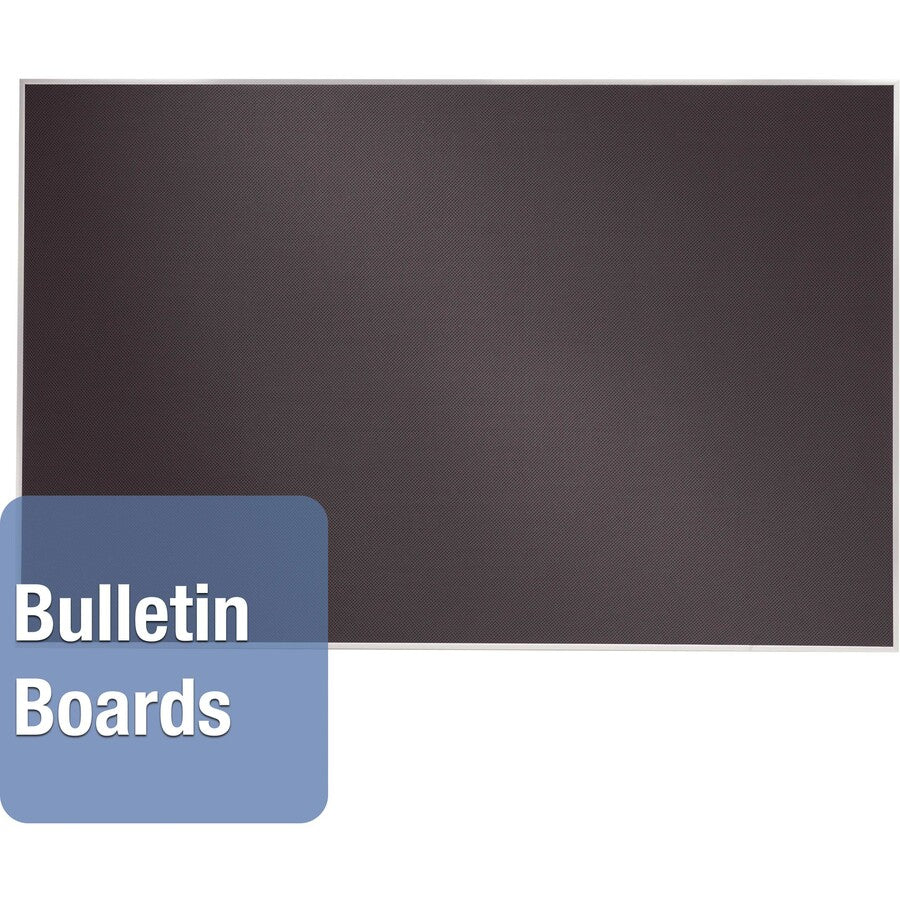Oval Office Fabric Bulletin Board, 36 x 24, Black Surface