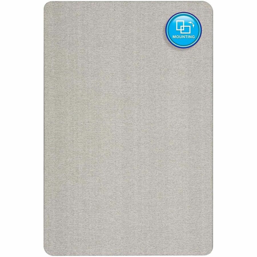 Oval Office Fabric Board, 36 x 24, Gray Surface