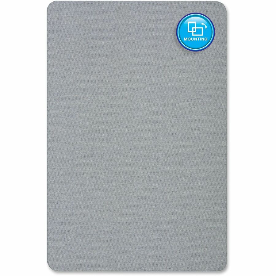 Quartet Oval Office Bulletin Board - 36" Height x 48" Width - Light Blue Fabric Surface - Frameless, Flexible - 1 Each