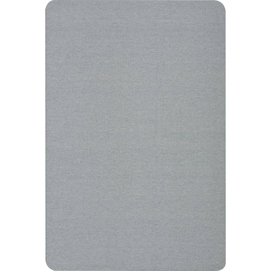 Quartet Oval Office Bulletin Board - 36" Height x 48" Width - Light Blue Fabric Surface - Frameless, Flexible - 1 Each