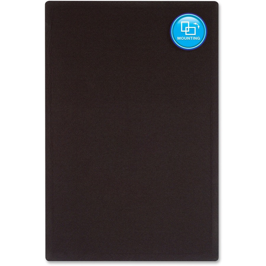 Oval Office Fabric Board, 48 x 36, Black Surface