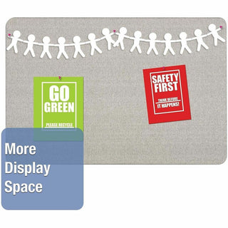 Oval Office Fabric Board, 48 x 36, Gray Surface