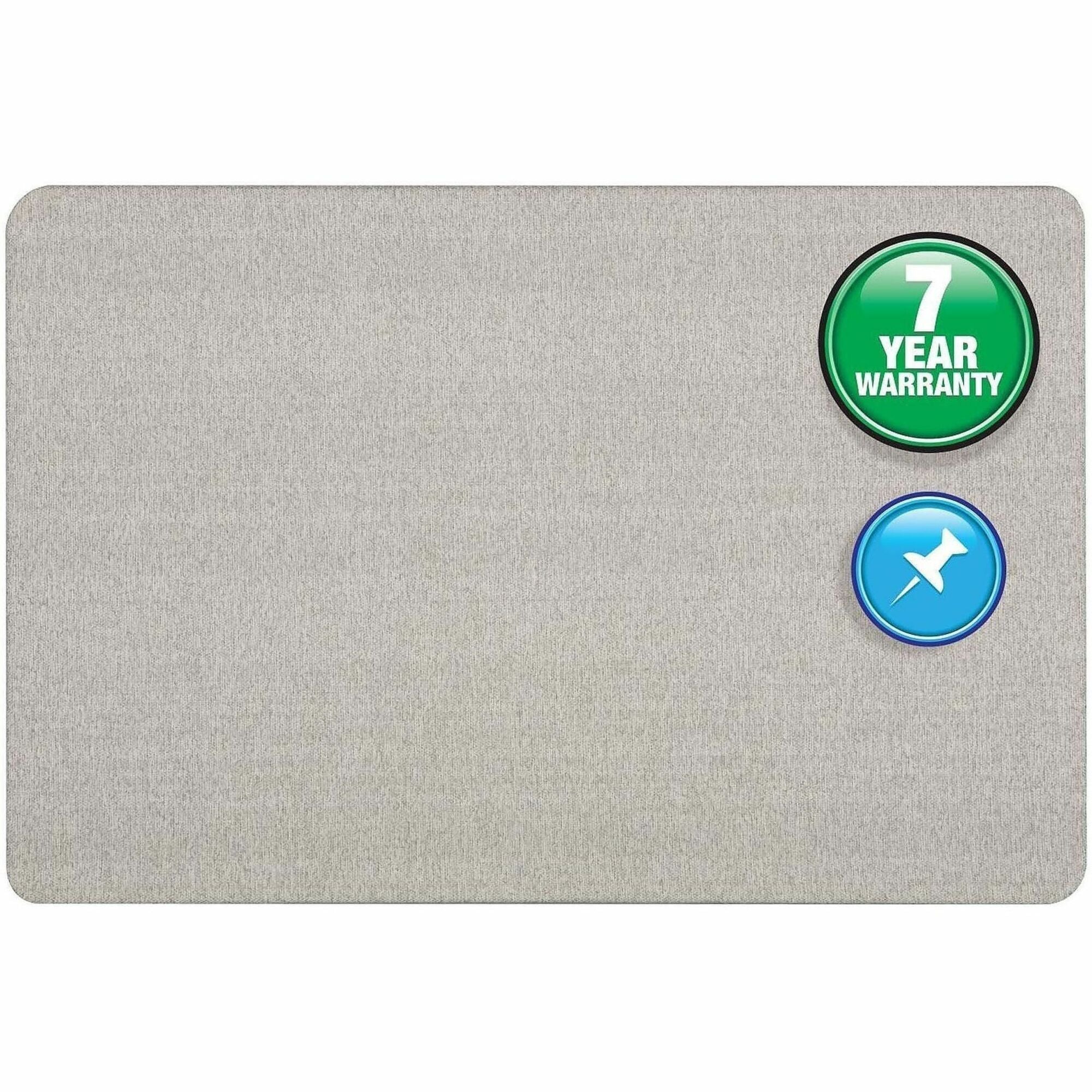 Oval Office Fabric Board, 48 x 36, Gray Surface