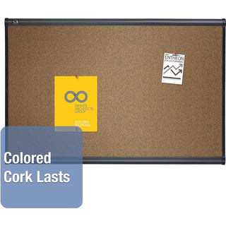 Prestige Bulletin Board, Brown Graphite-Blend Surface, 48 x 36, Graphite Gray Aluminum Frame