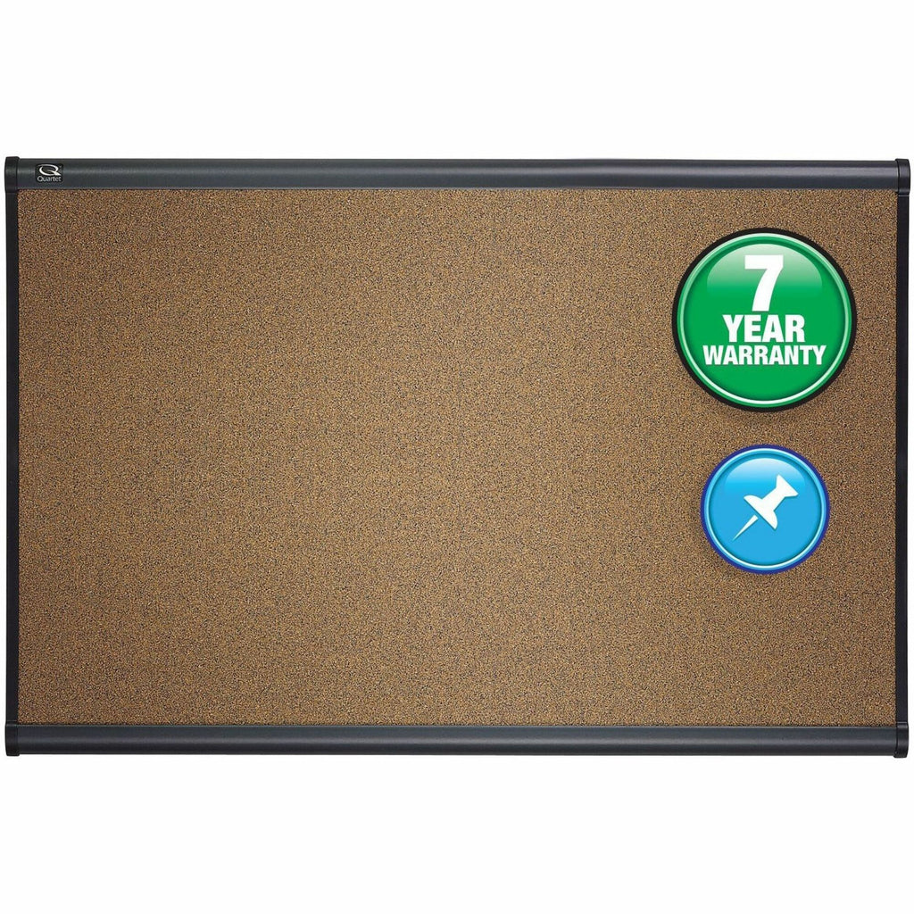 Prestige Colored Cork Bulletin Board, 48 x 36, Brown Surface, Light Cherry Fiberboard/Plastic Frame