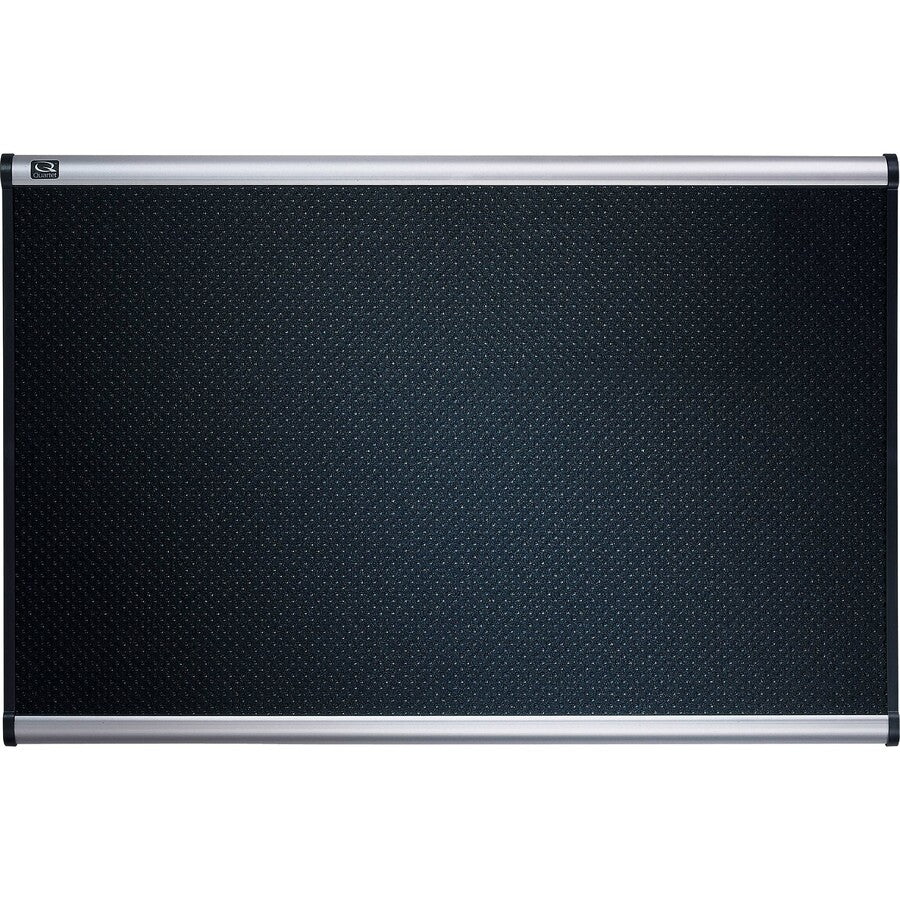 Prestige Embossed Foam Bulletin Board, 72 x 48, Black Surface, Silver Aluminum Frame