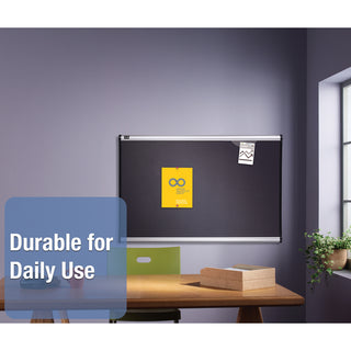Quartet Prestige Diamond Mesh Bulletin Board - 36" Height x 48" Width - Gray Fabric Surface - Self-healing, Fade Resistant - Silver Aluminum Frame - 1 Each - 