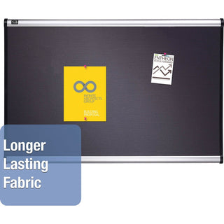 Quartet Prestige Diamond Mesh Bulletin Board - 36" Height x 48" Width - Gray Fabric Surface - Self-healing, Fade Resistant - Silver Aluminum Frame - 1 Each - 