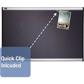 Quartet Prestige Diamond Mesh Bulletin Board - 36" Height x 48" Width - Gray Fabric Surface - Self-healing, Fade Resistant - Silver Aluminum Frame - 1 Each - 