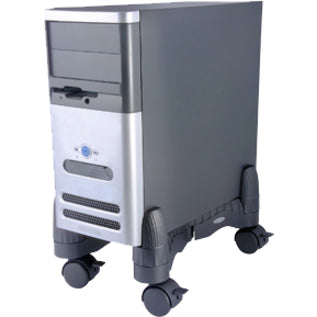 Mobile CPU Stand, Supports 60 lb, 4.5w x 16d x 7h, Black