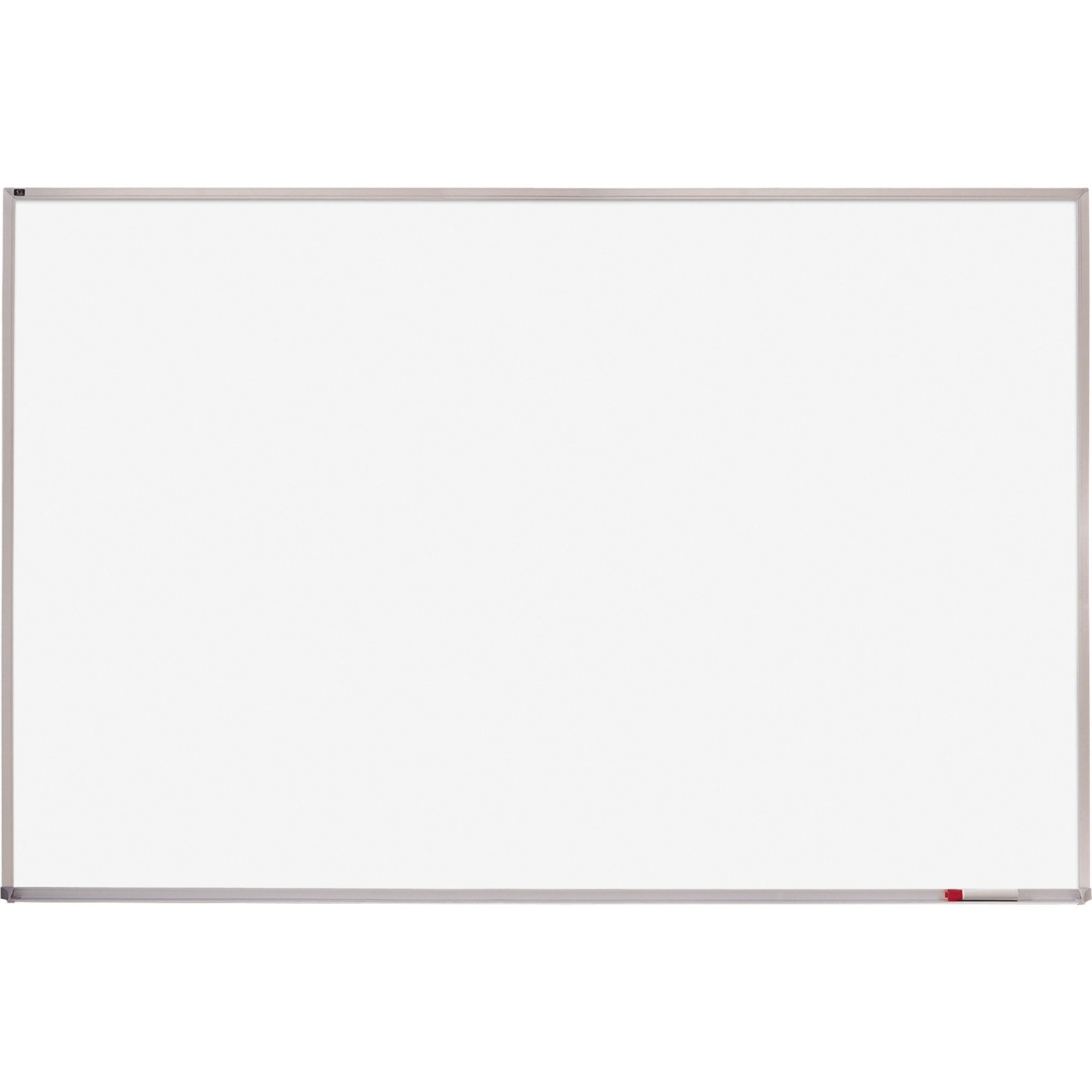 Melamine Whiteboard, 96 X 48, White Surface, Silver Aluminum Frame