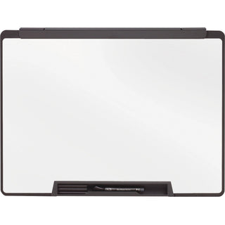 Quartet Motion Cubicle Whiteboard - 24" (2 ft) Width x 18" (1.5 ft) Height - White Melamine Surface - Black Plastic Frame - 1 Each - 
