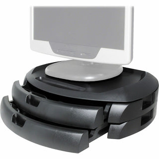 LCD Monitor Stand, 18" x 12.5" x 5", Black, Supports 35 lbs