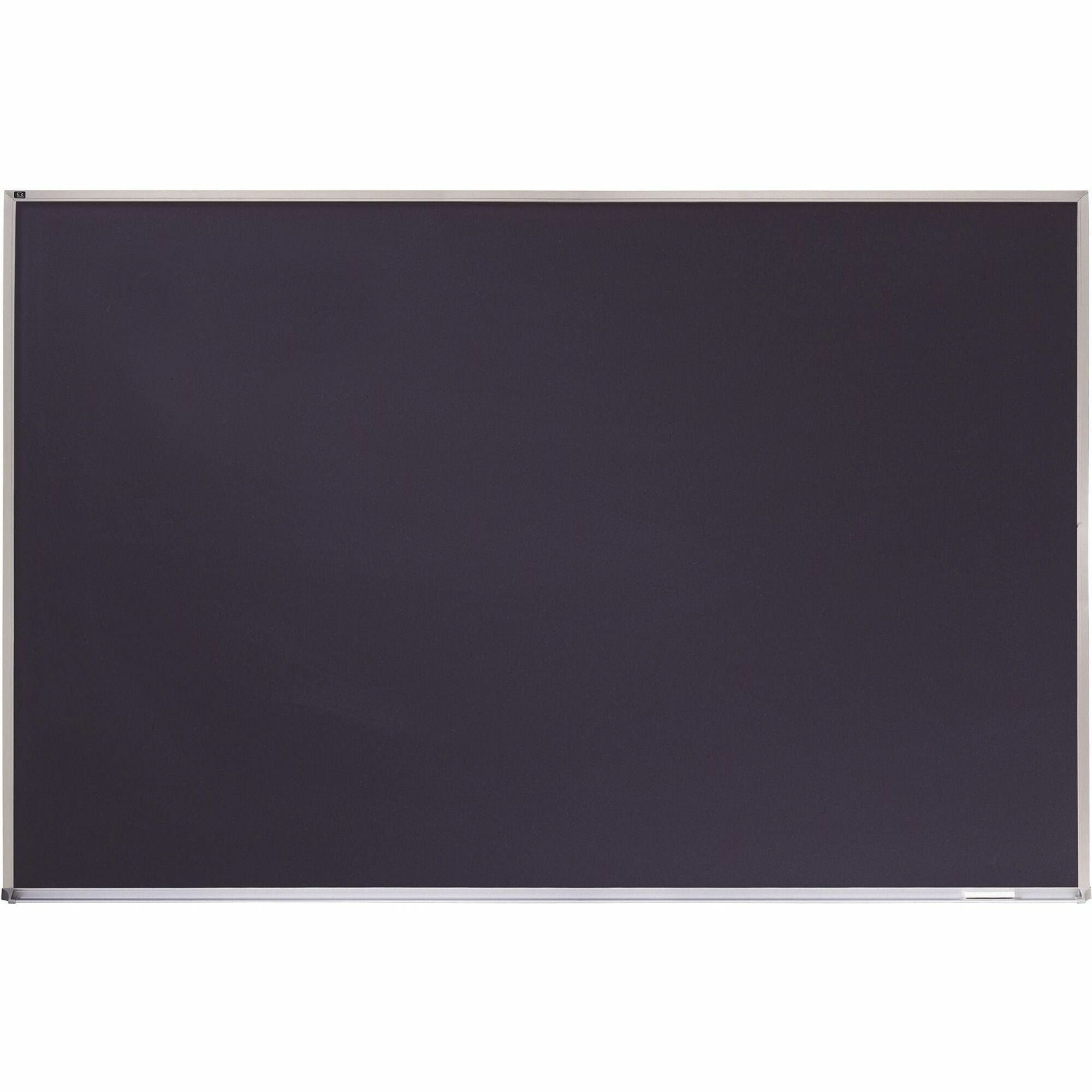 Quartet DuraMax Porcelain Magnetic Chalkboard - 48" (4 ft) Width x 36" (3 ft) Height - Black Porcelain Surface - Silver Aluminum Frame - Horizontal - Magnetic - 1 Each - 