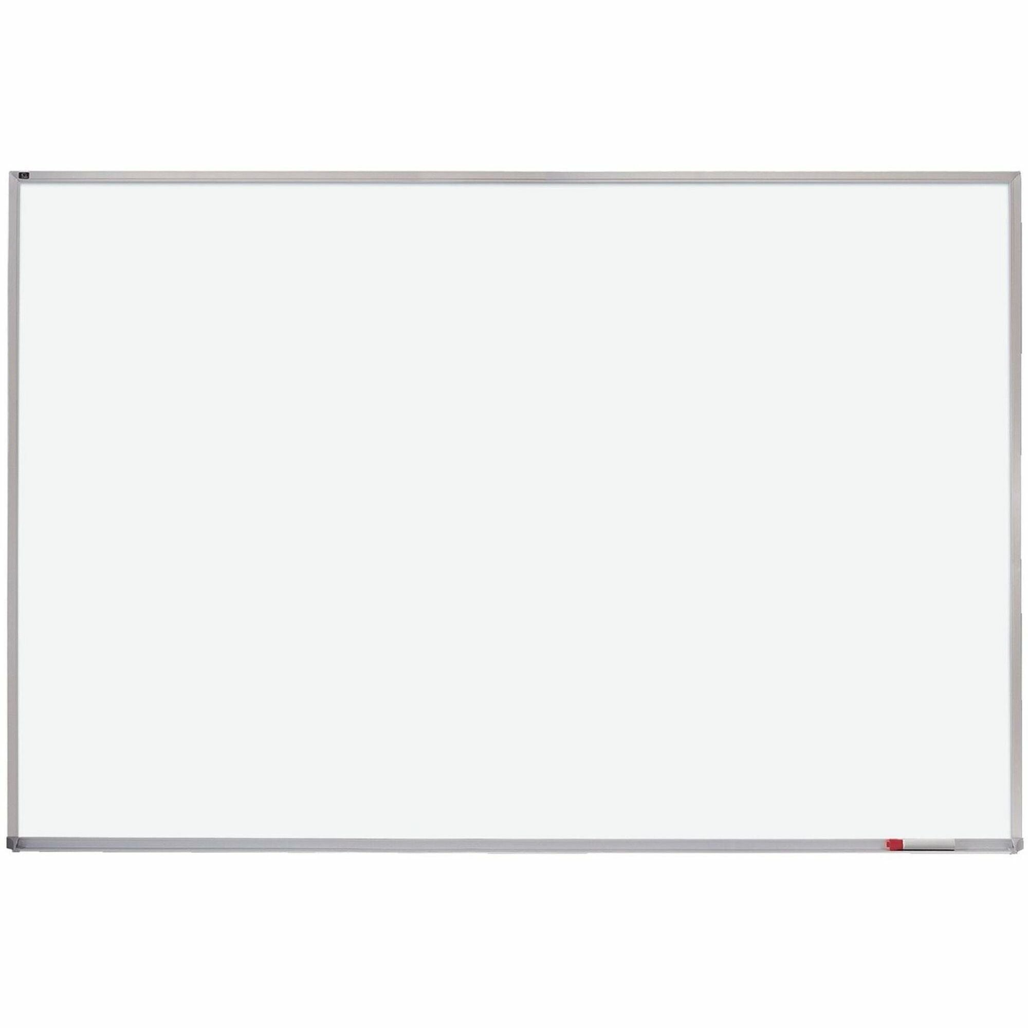 quartet-porcelain-magenetic-whiteboard-36-3-ft-width-x-48-4-ft-height-white-porcelain-surface-silver-aluminum-frame-horizontal-magnetic-1-each_qrtppa304 - 1