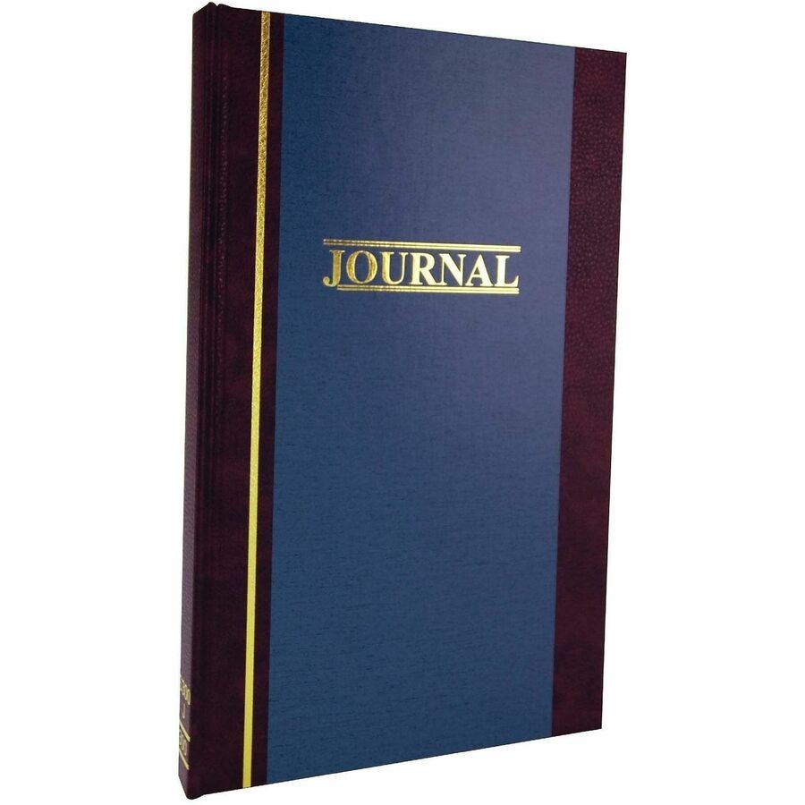 Wilson Jones S300 Record Ruled Account Journal - 300 Sheet(s) - 7.25" x 11.75" Sheet Size - Blue - White Sheet(s) - Blue Cover - 1 Each
