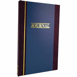 Wilson Jones S300 Record Ruled Account Journal - 300 Sheet(s) - 7.25" x 11.75" Sheet Size - Blue - White Sheet(s) - Blue Cover - 1 Each