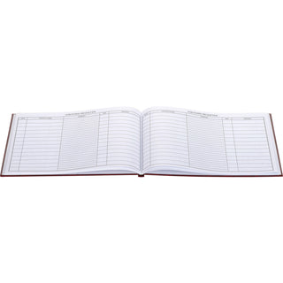 Wilson Jones Visitors Register Book - 56 Sheet(s) - Letter - 8.25" x 10.38" Sheet Size - 5 Columns per Sheet - Black Print Color - Red Cover - 1 Each - 