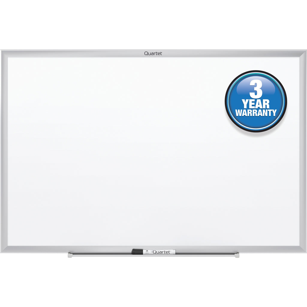 Quartet Classic Whiteboard - 48" (4 ft) Width x 36" (3 ft) Height - White Melamine Surface - Silver Aluminum Frame - Horizontal/Vertical - 1 Each - 