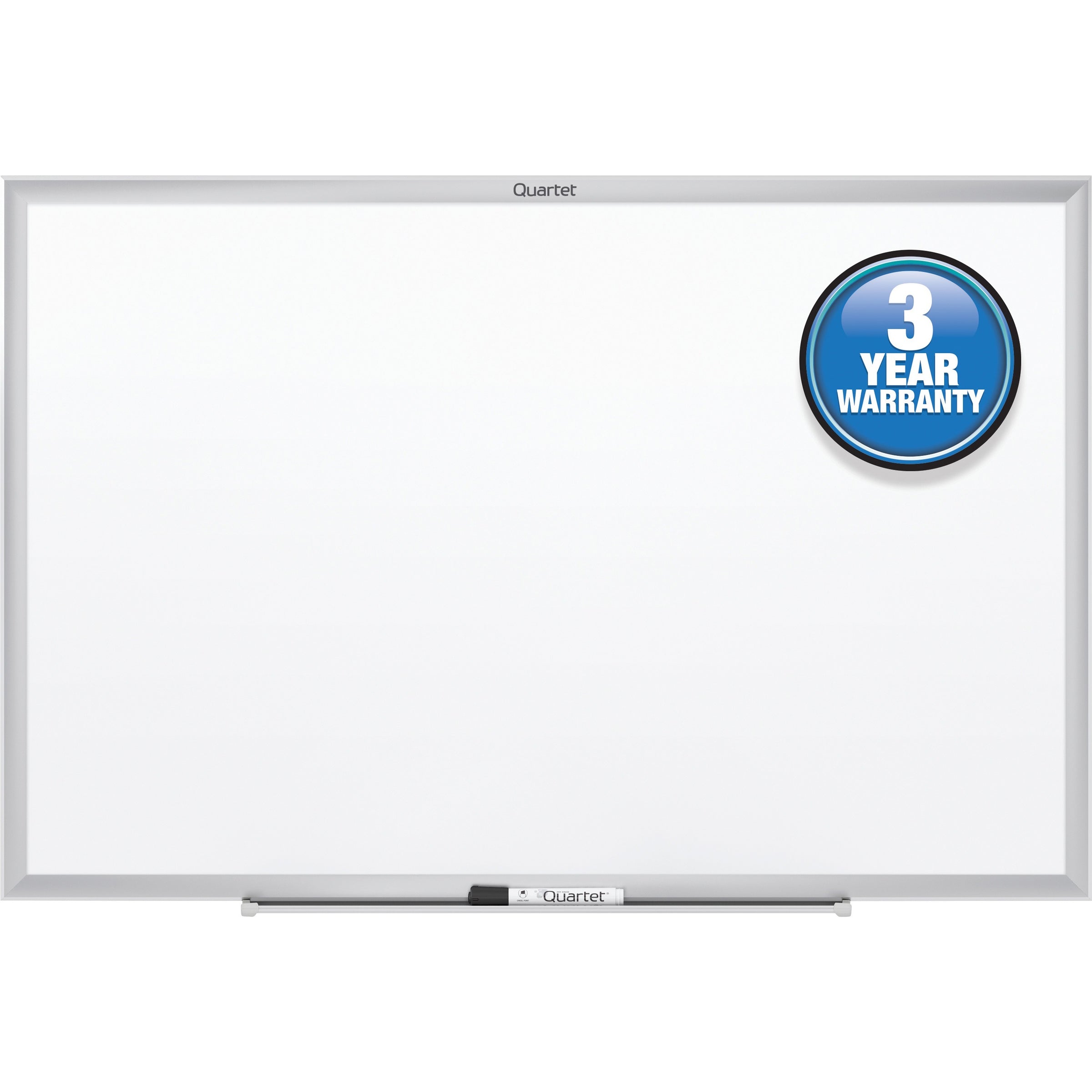 Quartet Classic Whiteboard - 48" (4 ft) Width x 36" (3 ft) Height - White Melamine Surface - Silver Aluminum Frame - Horizontal/Vertical - 1 Each - 