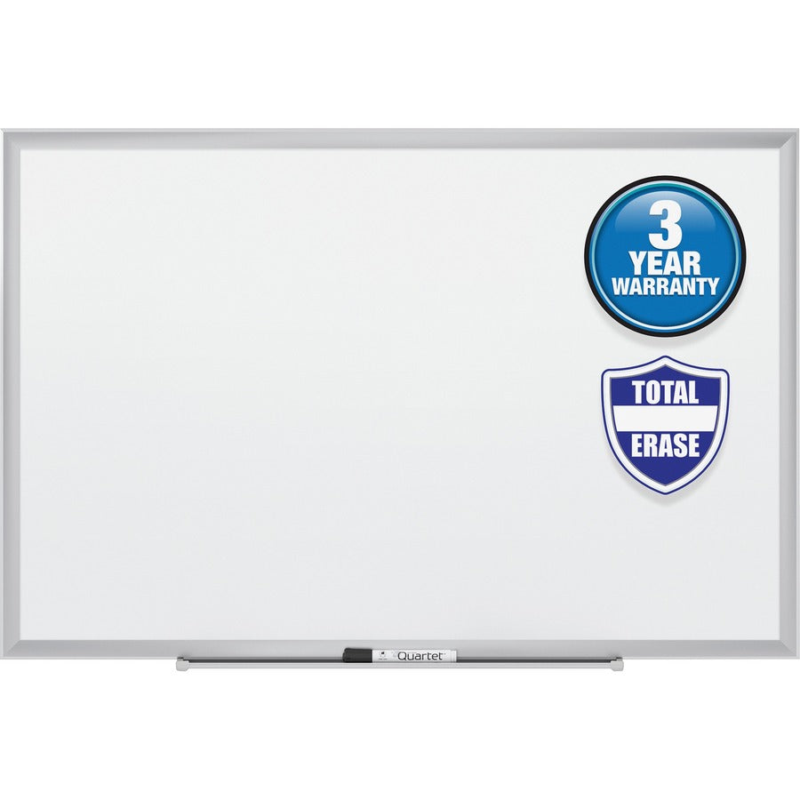 Quartet Classic Whiteboard - 48" (4 ft) Width x 36" (3 ft) Height - White Melamine Surface - Silver Aluminum Frame - Horizontal/Vertical - 1 Each
