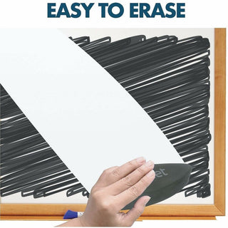 Bulletin/Dry-Erase Board, Melamine/Cork, 48 x 36, Brown/White Surface, Oak Finish Frame