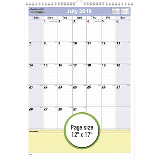 at-a-glance-quicknotes-academic-monthly-wall-calendar-julian-dates-monthly-1-year-july-2023-june-2024-1-month-single-page-layout-12-x-17-sheet-size-150-x-225-block-wire-bound-notes-area-task-list-appointment-schedule-remi_aagpm5328 - 2