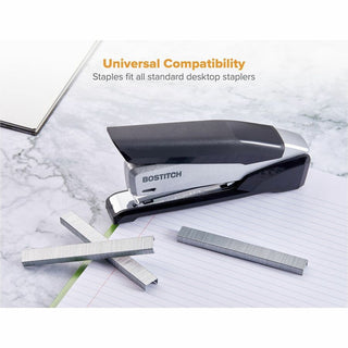 Bostitch Standard Premium Staples - 210 Per Strip - Standard - 1/4" Leg - Chisel Point - Silver - High Carbon Steel - 5.1" Height x 1.8" Width1.3" Length - 5000 / Box - 2